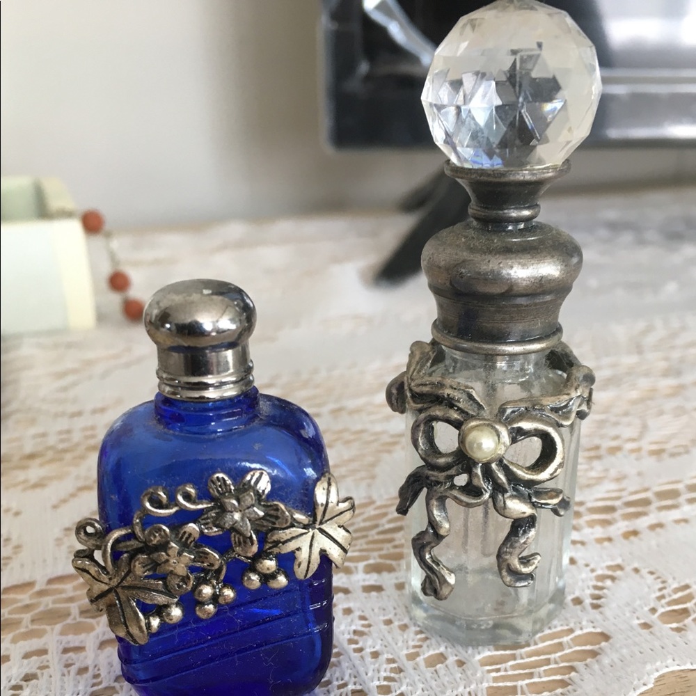 Vintage French Silver/Cut Glass Mini Scent Bottles - Picture 10 of 10